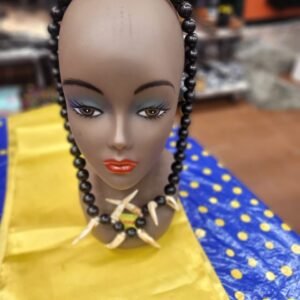 Five-Horn Ebony Sphere Necklace