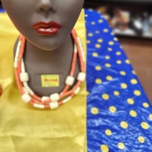 Three-Tier Coral and Ivory Statement Necklace