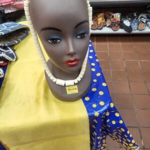 Triple-Barrel Geometric Bone Bead Necklace