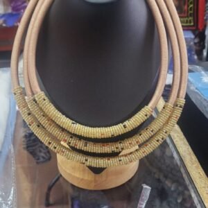 Triple-Strand Beaded Cord Necklace