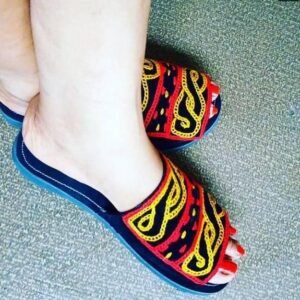 Women’s Heritage Embroidered Open-Toe Slides