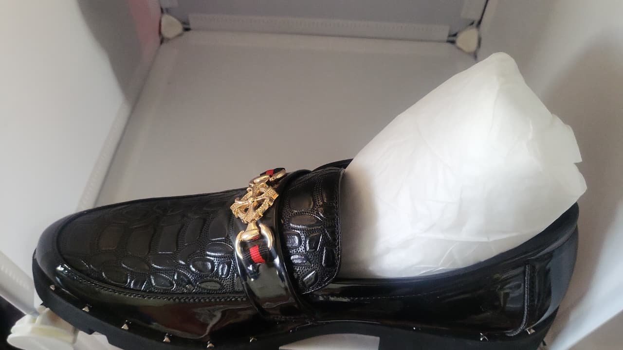 Men’s Midnight Black Velvet Embroidered Loafers