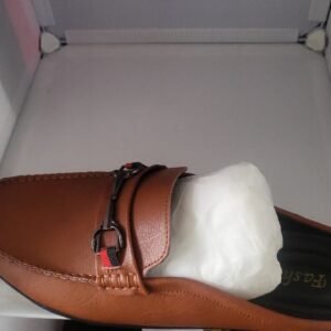 Men’s Chestnut Brown Leather Bit Mules