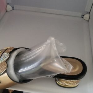 Women’s Rose Gold Butterfly Jeweled Slides