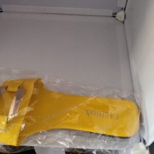 Women’s Mustard Yellow Buckle Casual Slides