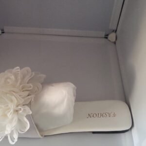 Women’s Ivory Floral Tulle Slides