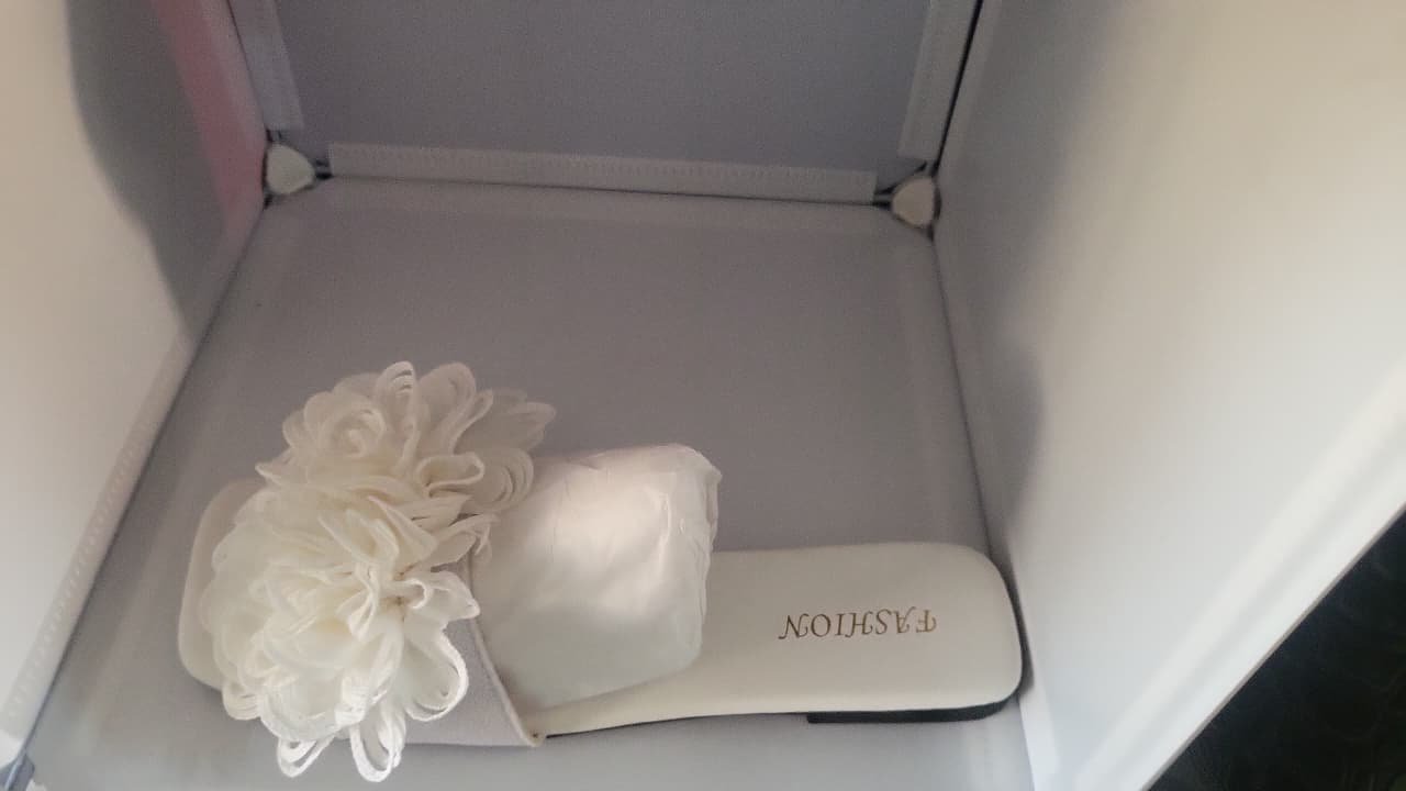 Women’s Ivory Floral Tulle Slides