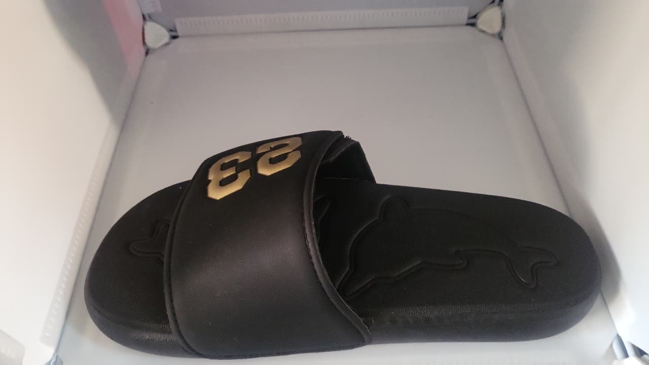 Men’s Obsidian Black "23" Graphic Slides