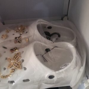 Women’s Pure White Ornate Clog Sandals